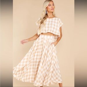 Mable Gingham Two Piece Set